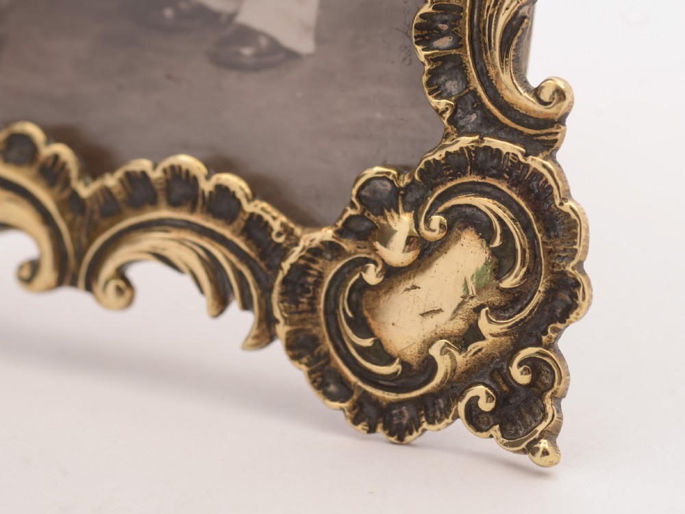 Charming Edwardian Cast Brass Photo Frame, Circa 1905 View IV