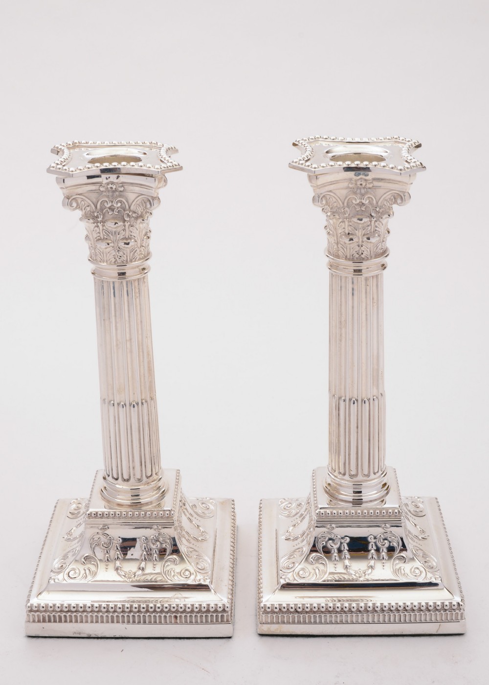 Good Pair of Edwardian Silver Plated Candlesticks, Circa 1905