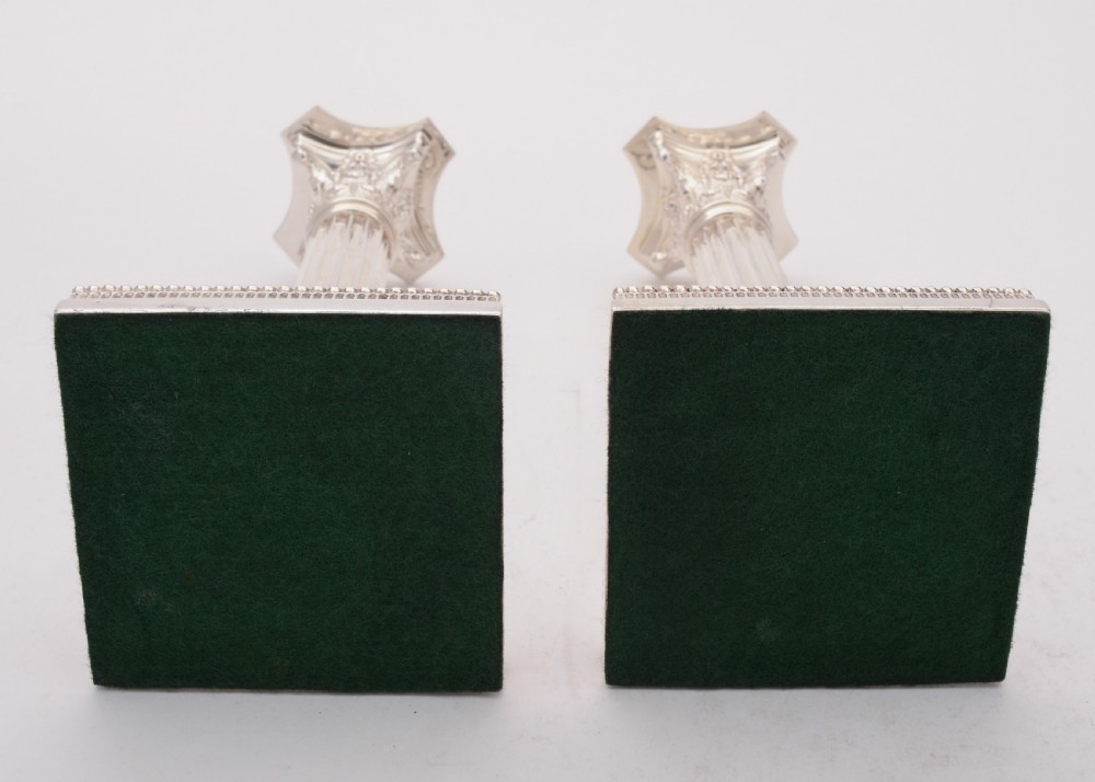Good Pair of Edwardian Silver Plated Candlesticks, Circa 1905 View III