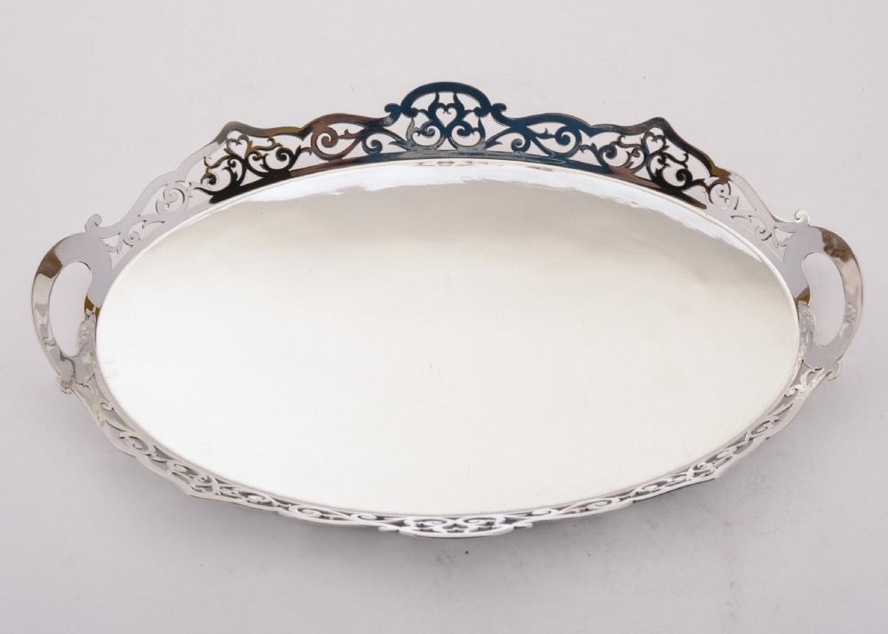 Stunning Edwardian Silver Plated Gallery Tray, Circa 1905