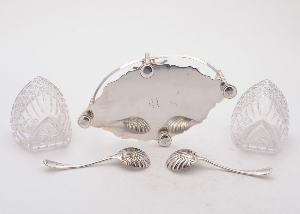 Gorgeous Glass and Silver Plated Cream and Sugar, Circa 1890 View VI