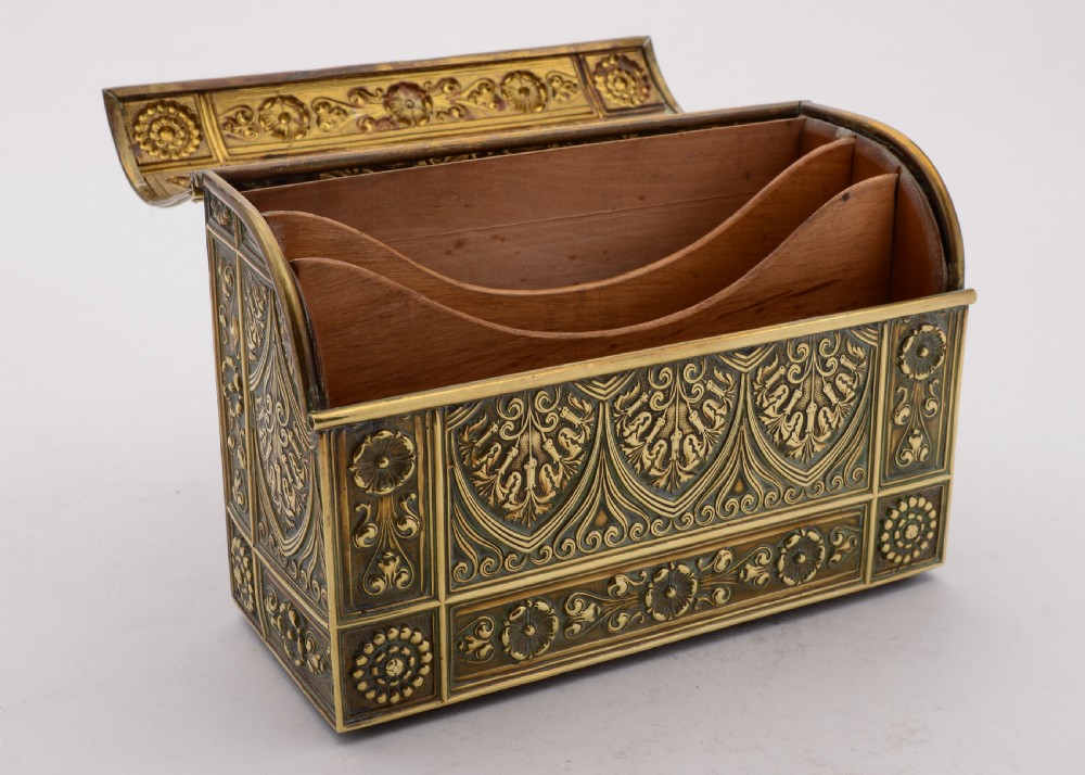 Art Nouveau Brass Document Box, Circa 1900 View II