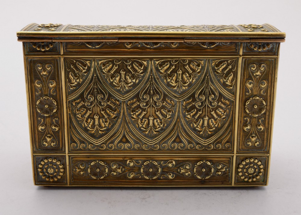 Art Nouveau Brass Document Box, Circa 1900 View III