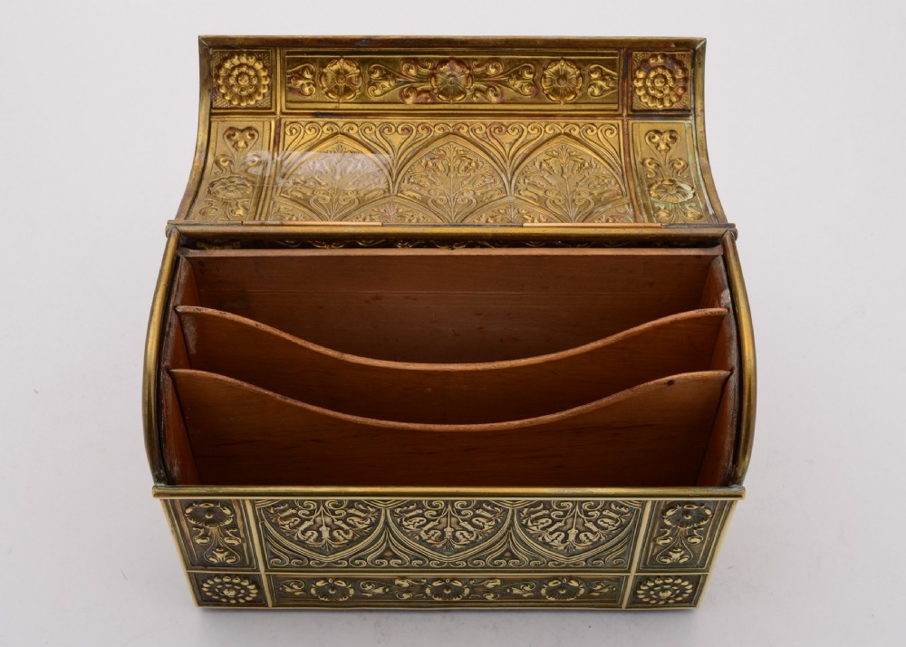 Art Nouveau Brass Document Box, Circa 1900 View V