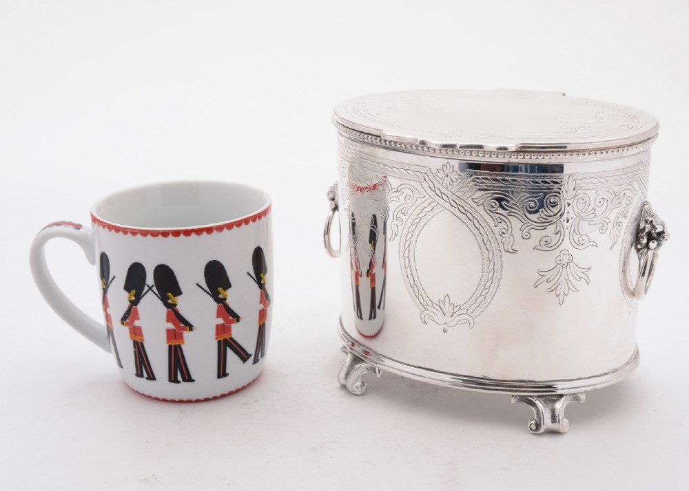 Wonderful Victorian Oval Silver Plated Biscuit Box, Circa 1890 View VIII