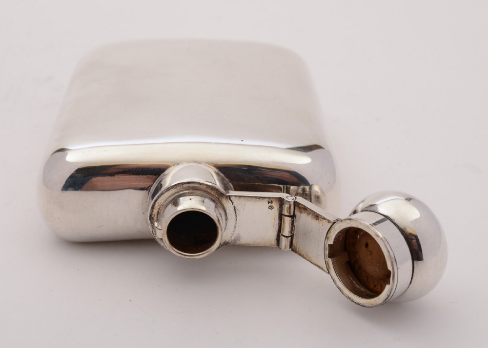 Nice Silver Plated Hip Flask, Circa 1930 View V