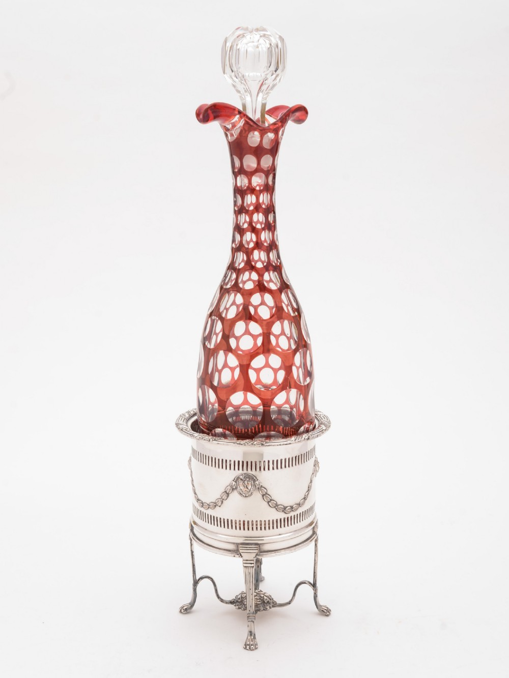 Gorgeous Victorian Decanter in Stand, Circa 1890