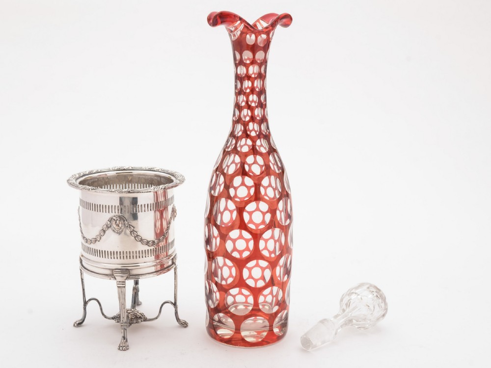 Gorgeous Victorian Decanter in Stand, Circa 1890 View II