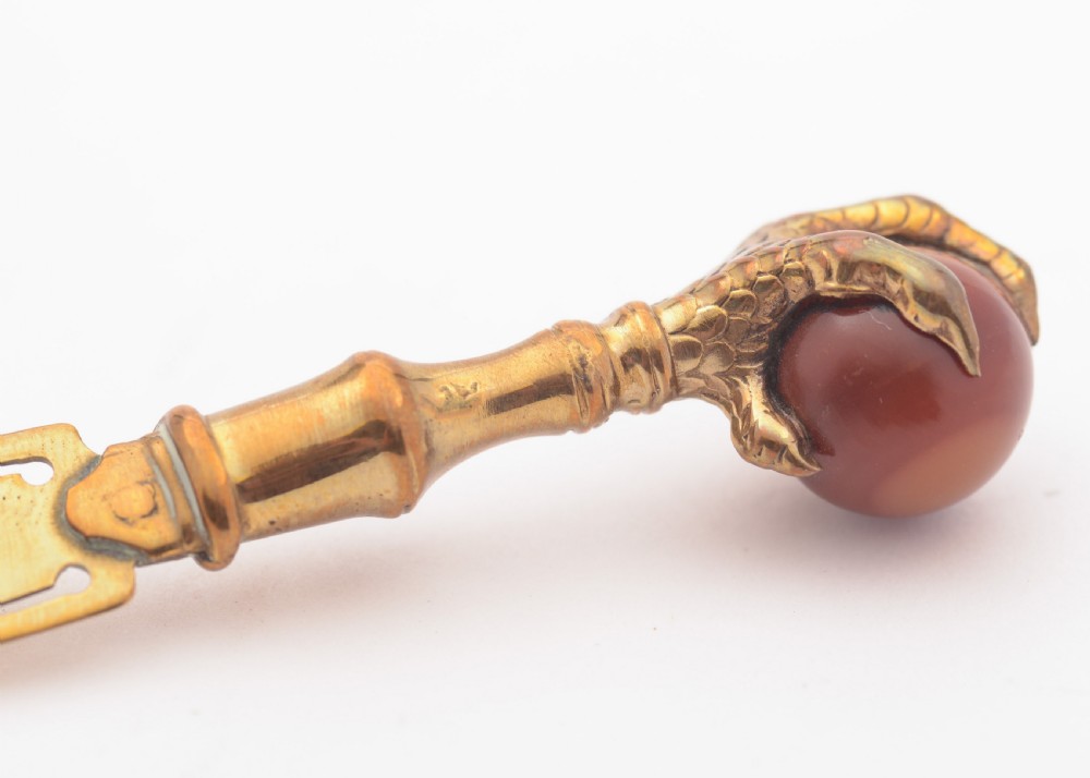 Nice Victorian Agate and Brass Bookmark, Circa 1880 View III