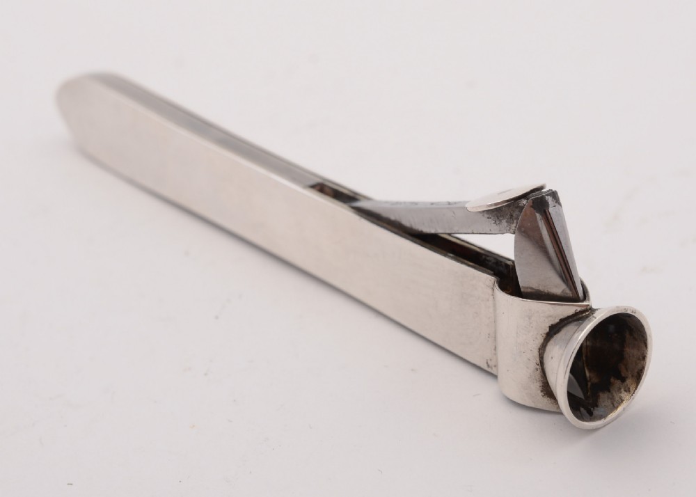 Superb Art Deco Silver Cigar Cutter, London 1938