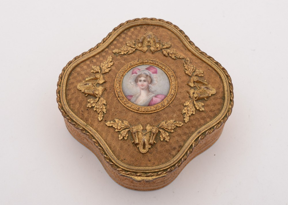 Beautiful French Brass Gilt Jewellery Box, Circa 1900