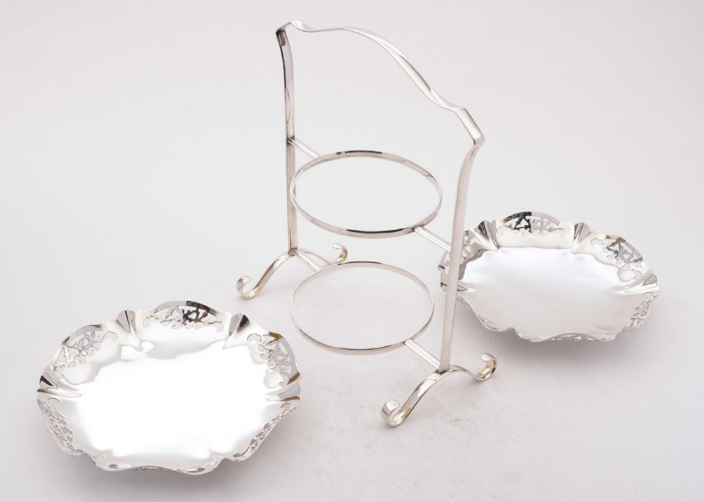 Superb Art Deco Two Tier Cake Stand, Circa 1930 View II