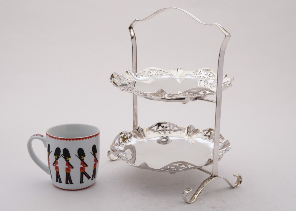 Superb Art Deco Two Tier Cake Stand, Circa 1930 View V