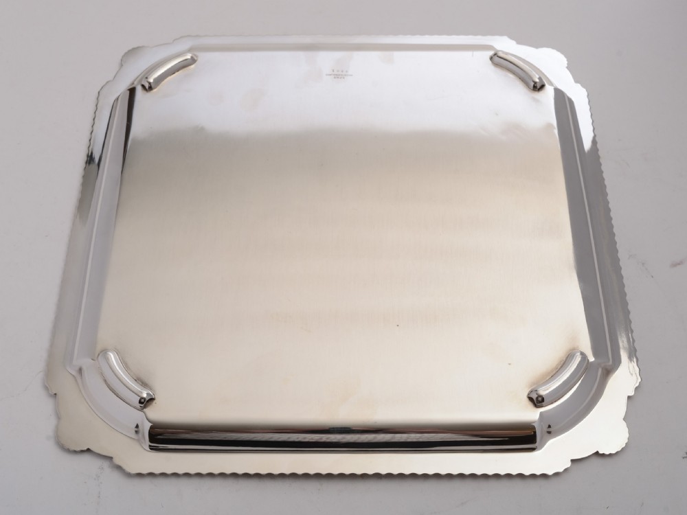 Good Art Deco Silver Plated Salver, Circa 1930 View II
