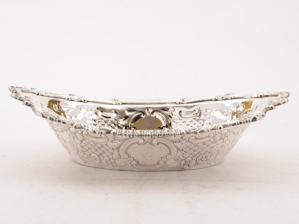 Fabulous Victorian Silver Plated Bread Basket, Circa 1890 View VI