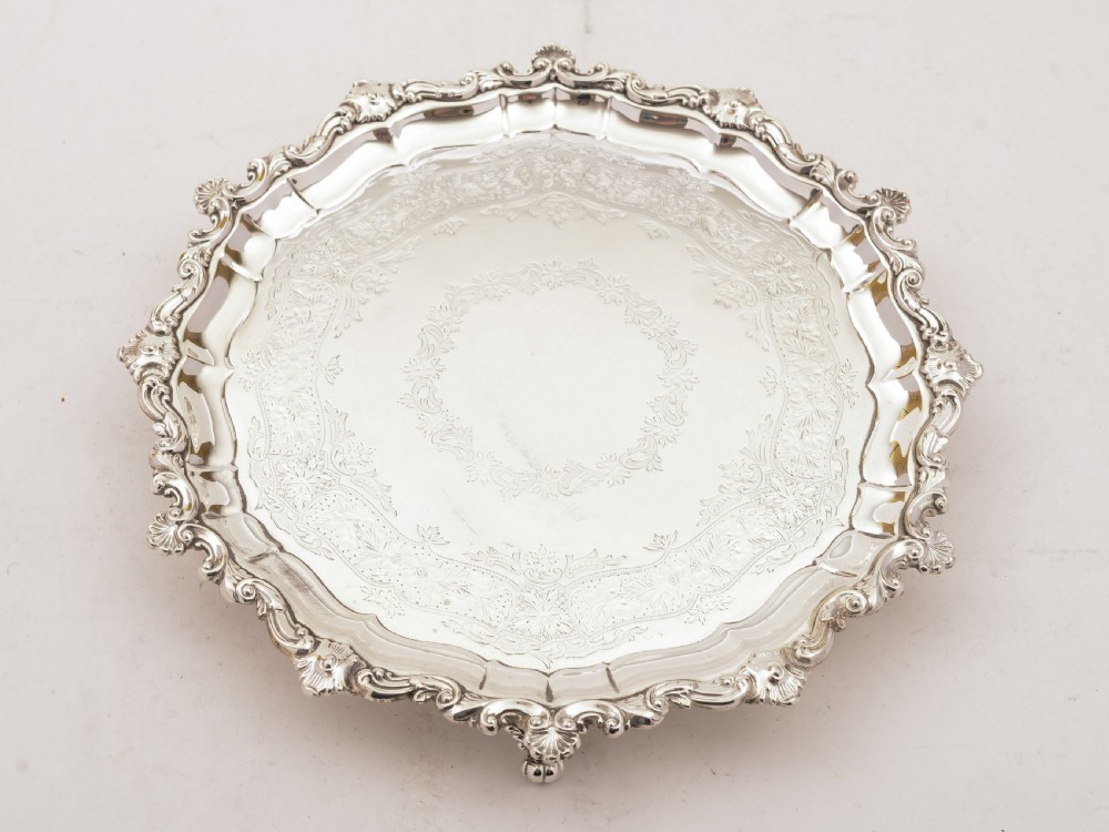 Nice Victorian Silver Plated Salver, Circa 1880