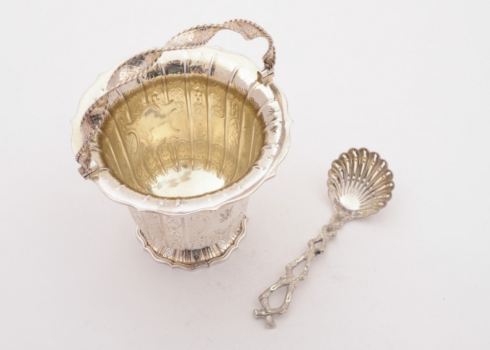 Fabulous Victorian Elkington Sugar Basket, 1853 View IV