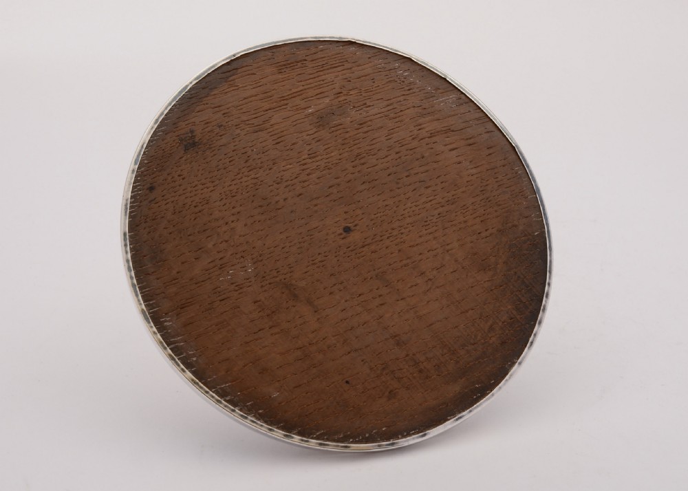 Gorgeous Victorian Oak and Silver Plated Biscuit Barrel, Circa 1890 View VI