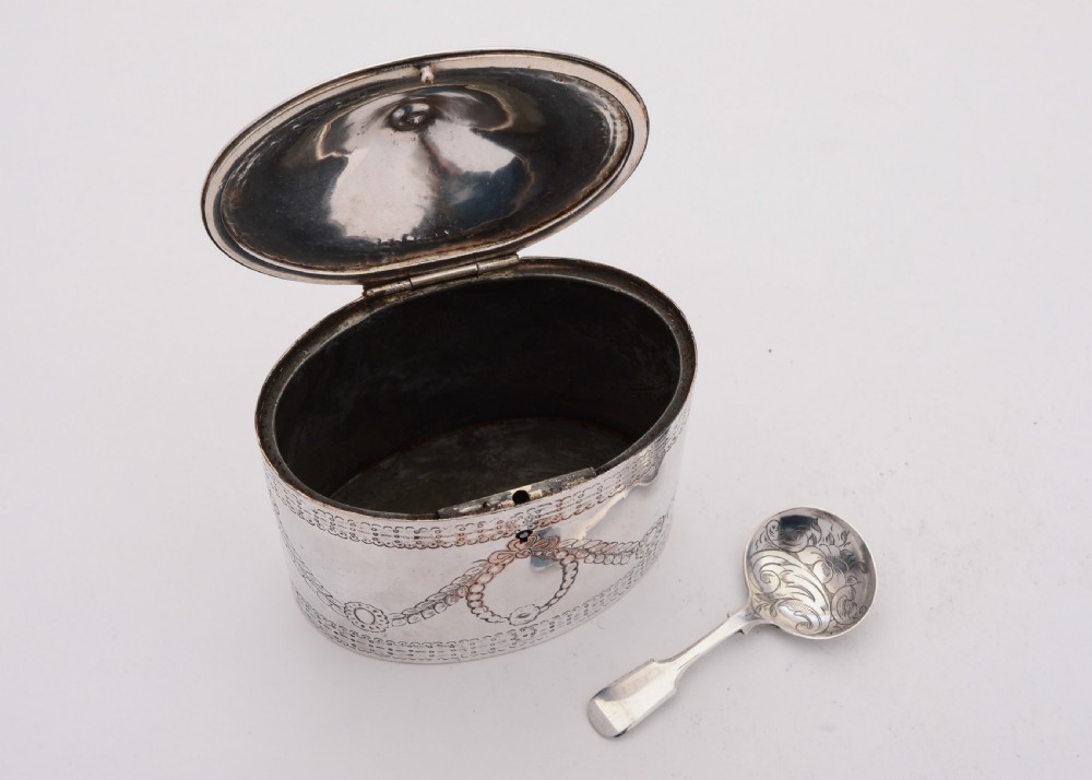 Wonderful Sheffield Plated Tea Caddy, Circa 1790 View V