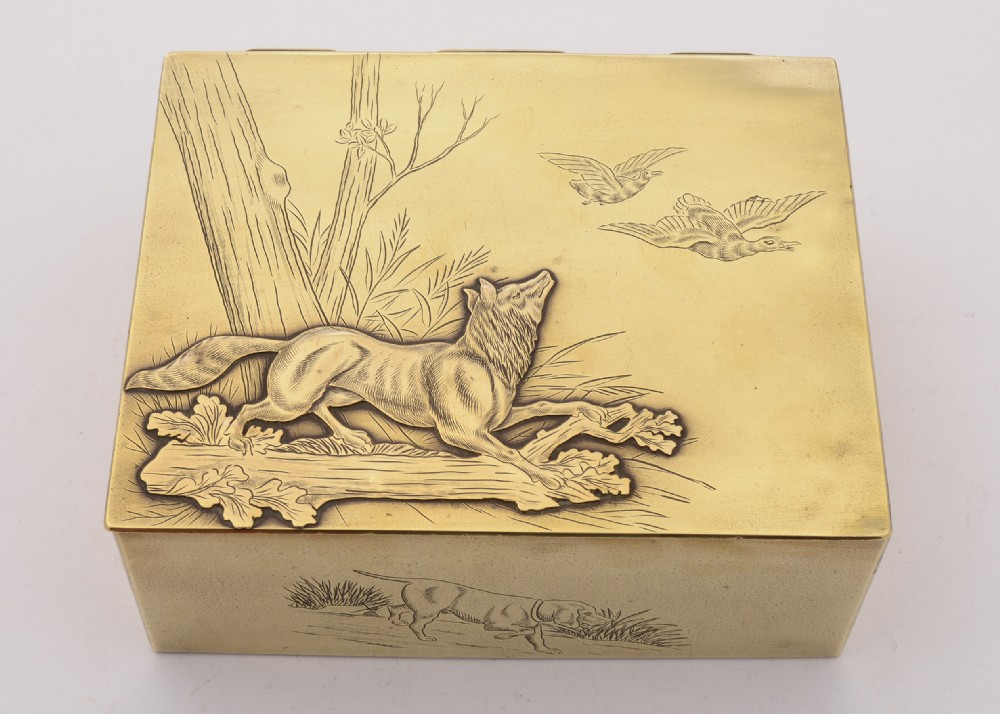Nice German Brass Table Box, Circa 1900