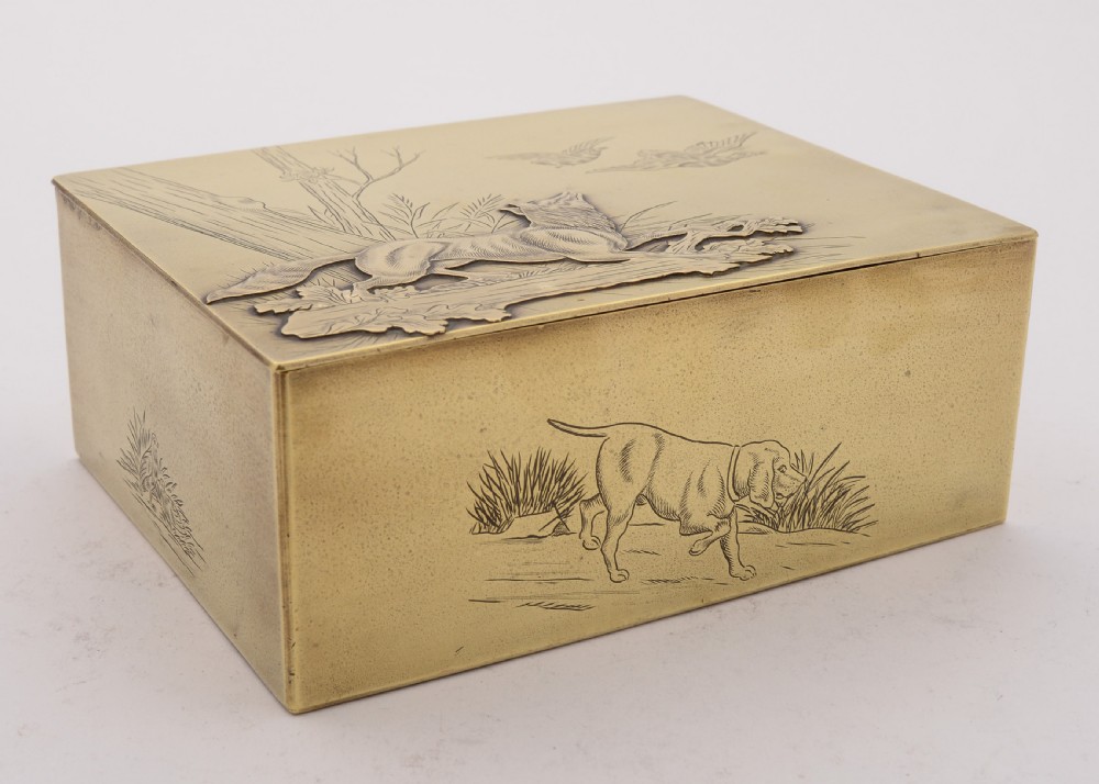 Nice German Brass Table Box, Circa 1900 View II