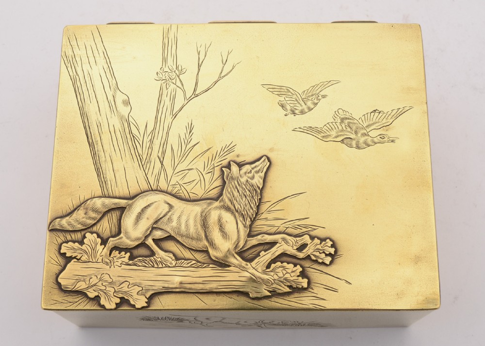 Nice German Brass Table Box, Circa 1900 View IV