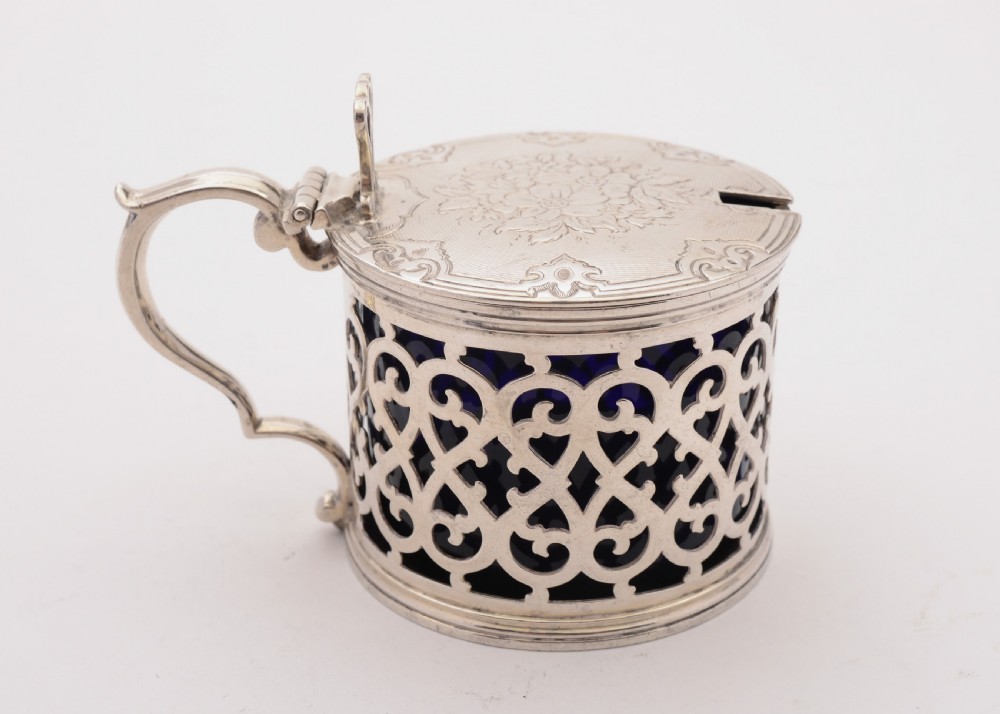 Fabulous Victorian  Silver Mustard Pot, London 1856