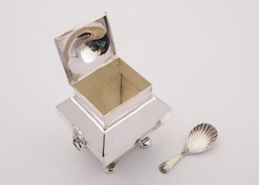 Good Edwardian Silver Plated Tea Caddy, Circa 1905 View III
