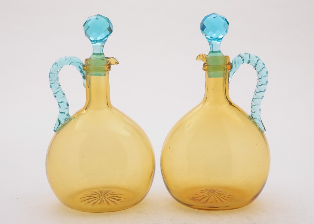 Fabulous Pair of Victorian Decanters, Circa 1890