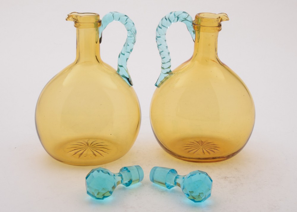 Fabulous Pair of Victorian Decanters, Circa 1890 View II