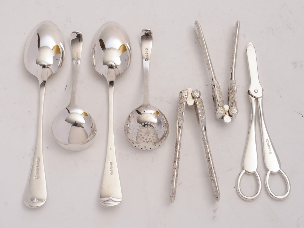 Lovely Victorian Silver Plated Fruit & Nut serving set circa 1890 View V