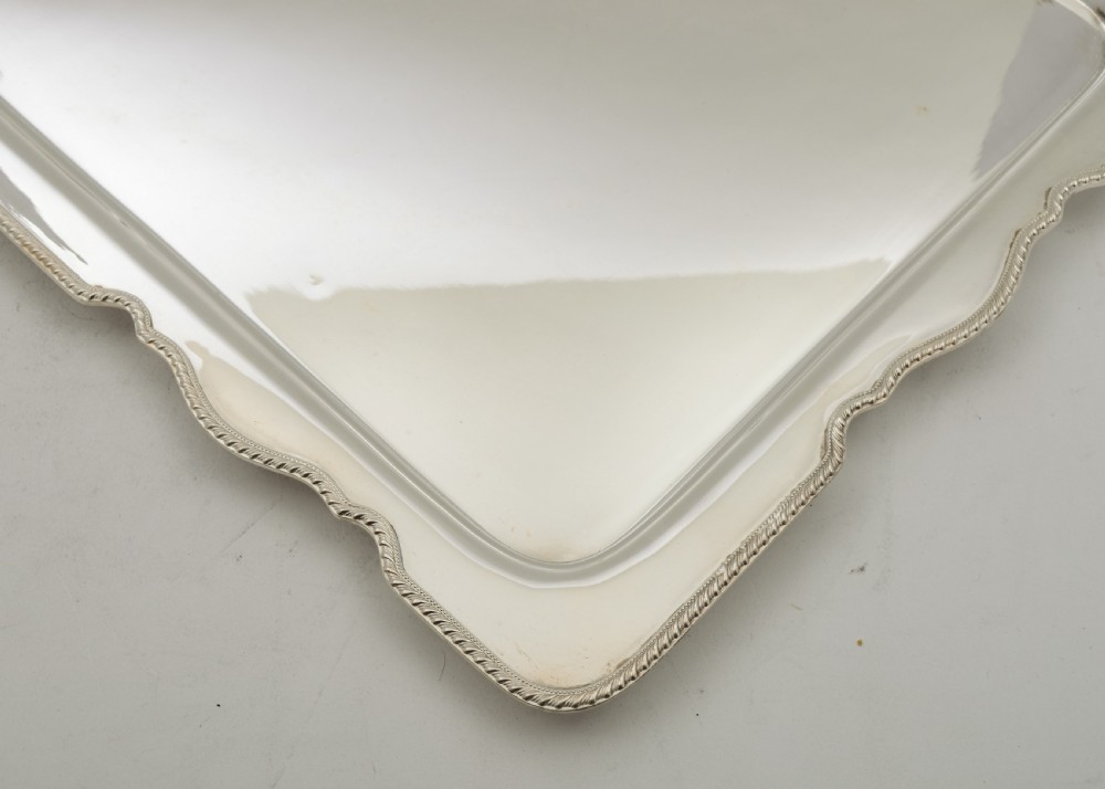 Fabulous Edwardian silver plated Oblong Serving Tray - circa 1905 View II