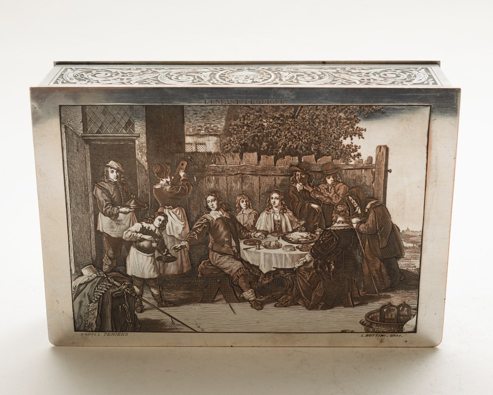 Lovely French Silver on Copper Plated Box - circa 1920