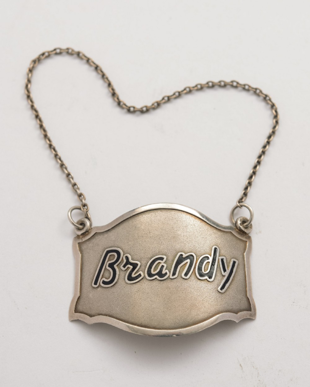 Nice Dutch Silver Enamelled Brandy Label - circa  1930