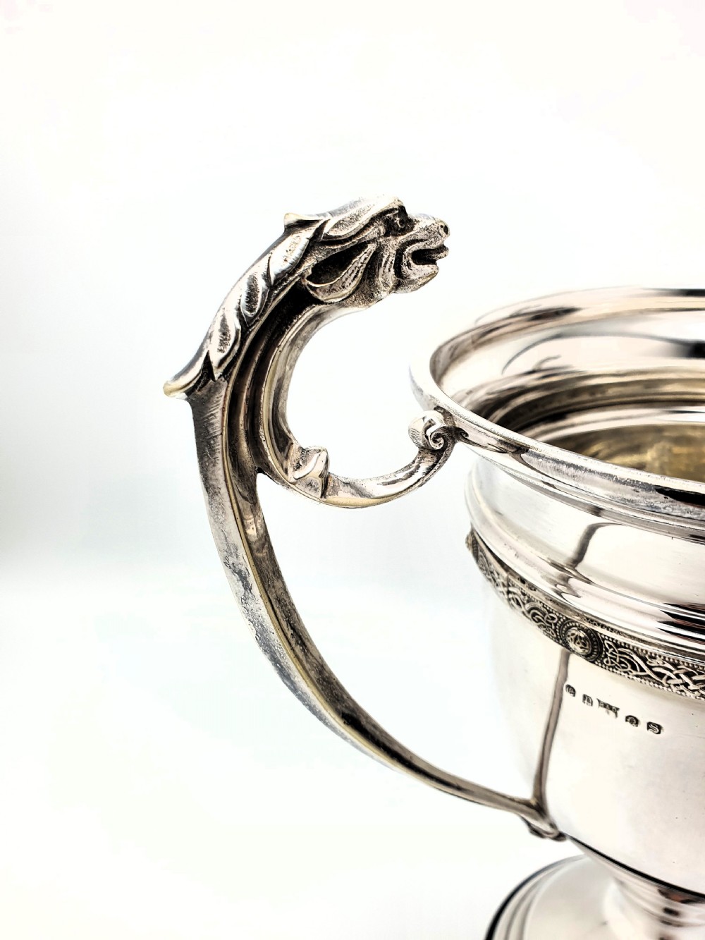 Nice Silver Plated Celtic Style Trophy Cup - Circa 1930 View III