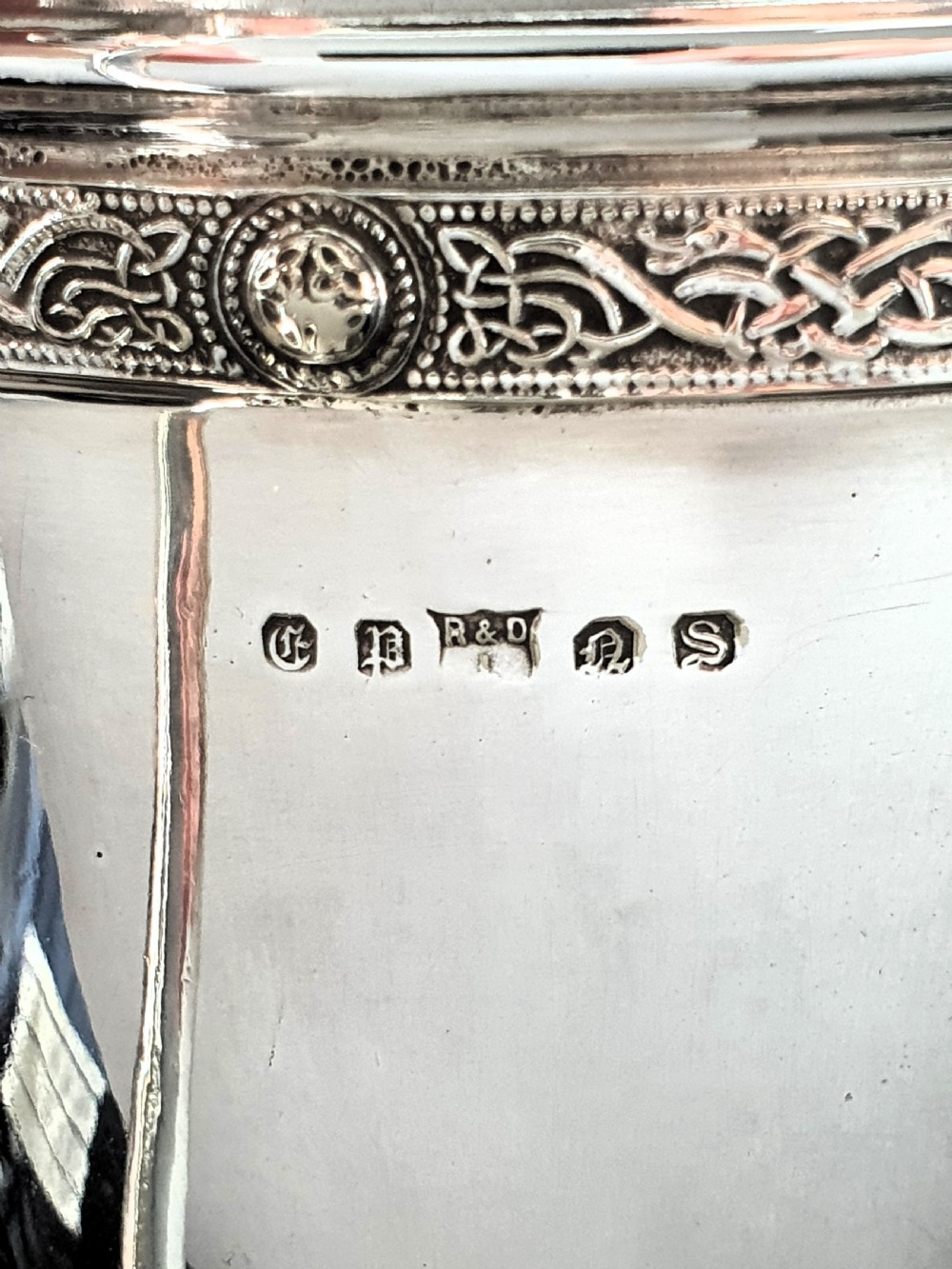 Nice Silver Plated Celtic Style Trophy Cup - Circa 1930 View IV