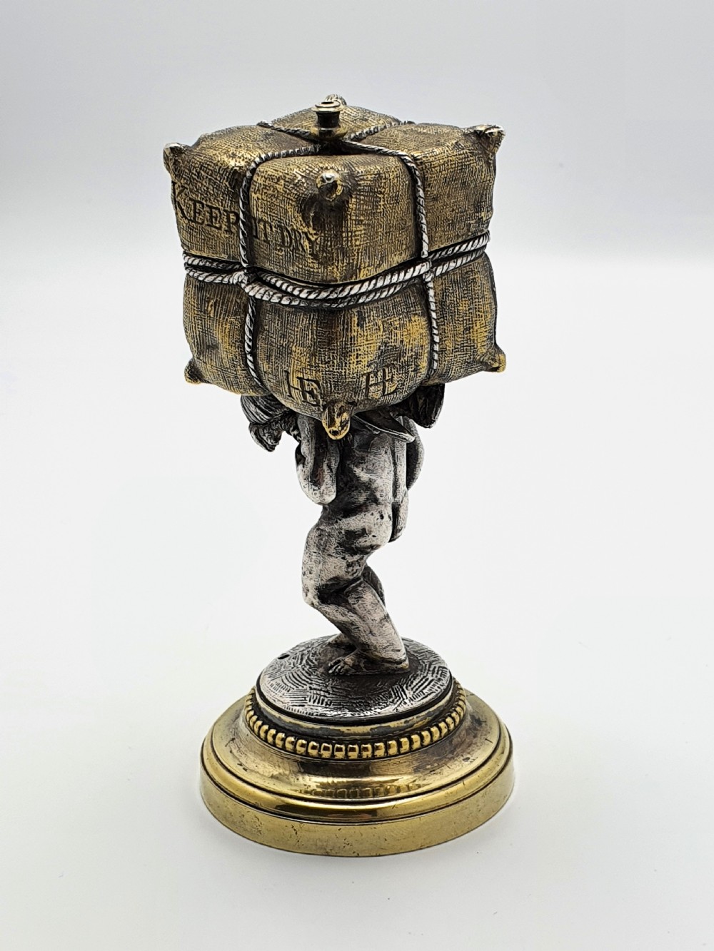 Unique Victorian Cherub Trinket/ Ring Box – English Antique - circa 1880 View V