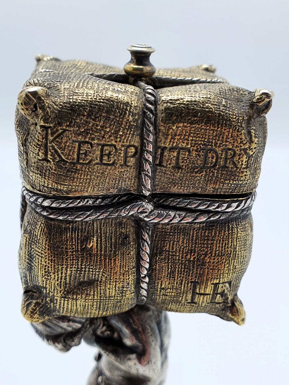 Unique Victorian Cherub Trinket/ Ring Box – English Antique - circa 1880 View X