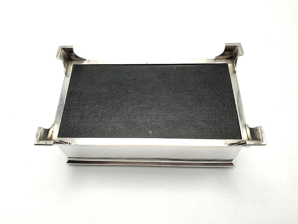 Splendid Art Deco Silver Jewellery Box – Birmingham 1938 View V