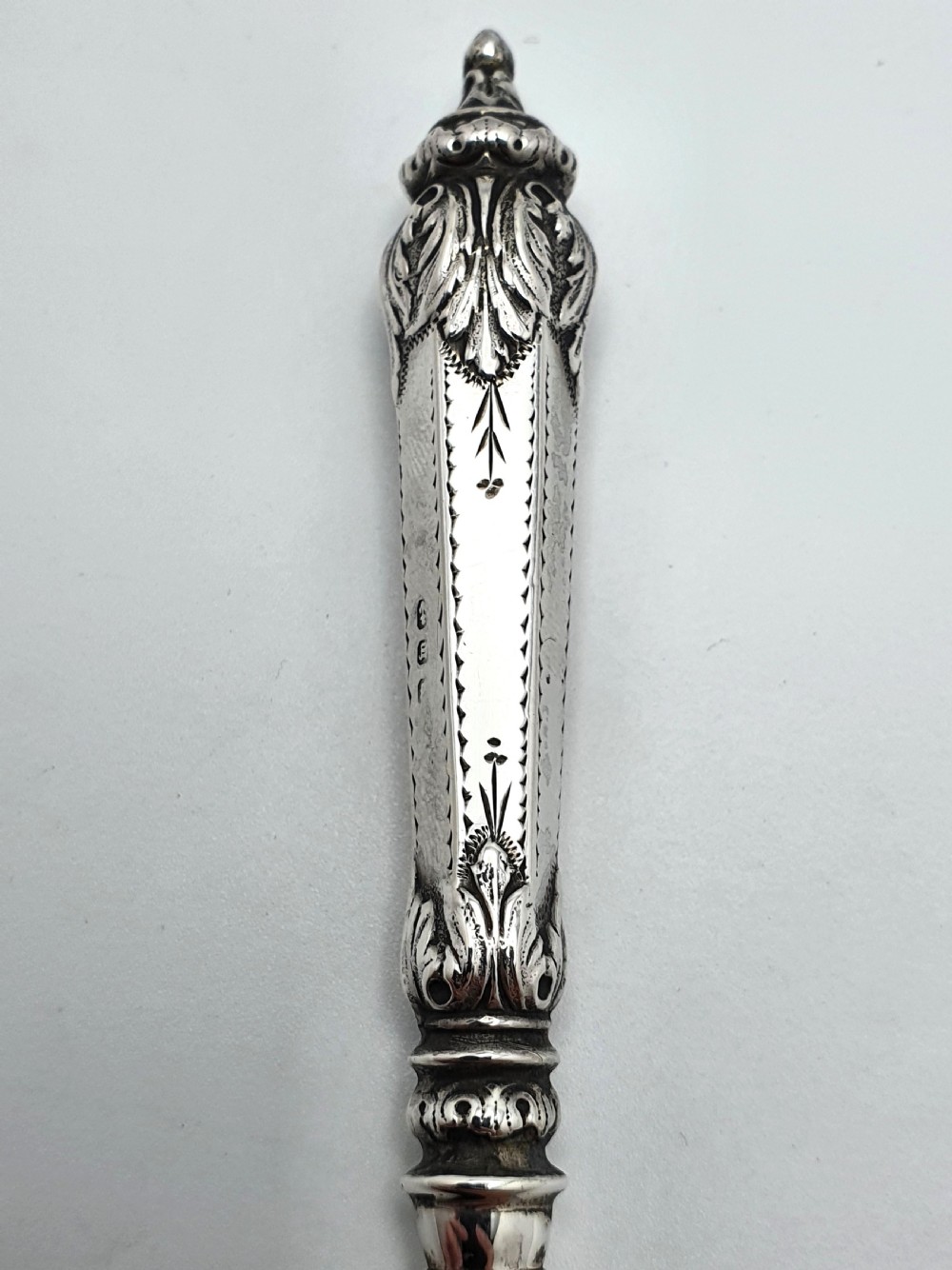 Wonderful Victorian silver and mother of pearl paper knife - English Antique - 1896 View II