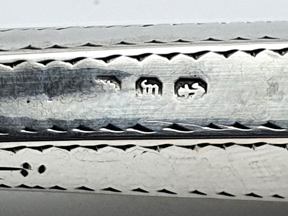 Wonderful Victorian silver and mother of pearl paper knife - English Antique - 1896 View VI
