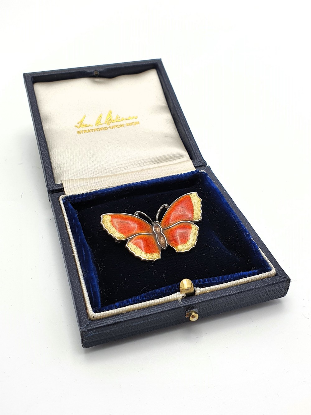 Beautiful silver and enamelled butterfly brooch – circa 1930 View IV