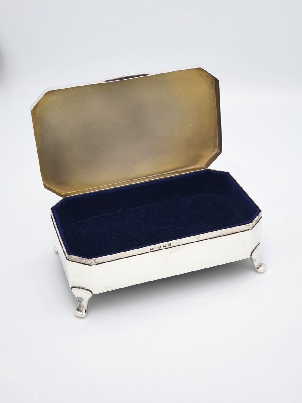 Gorgeous Art Deco Silver Jewellery Box - Birmingham 1929 View II