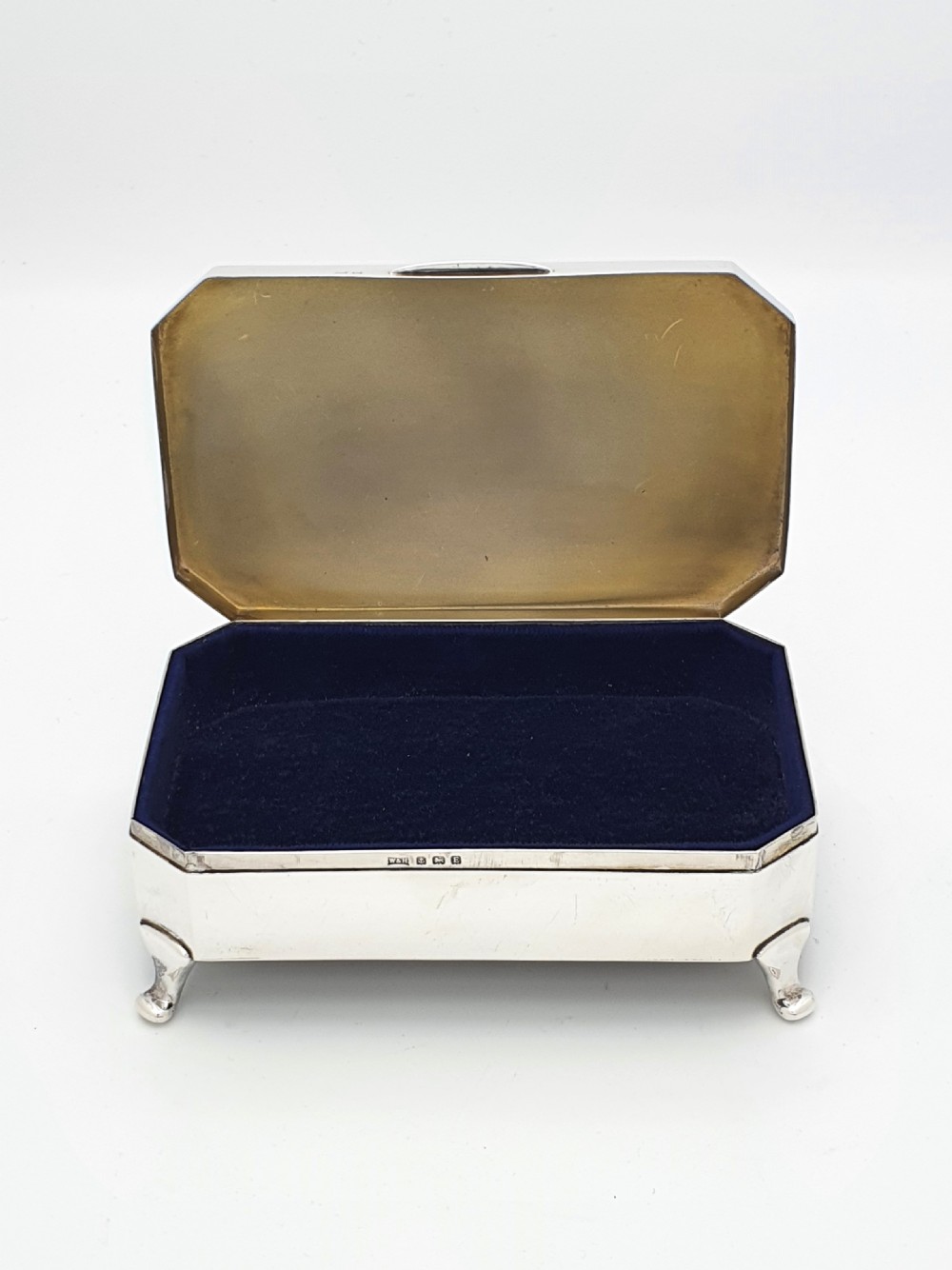 Gorgeous Art Deco Silver Jewellery Box - Birmingham 1929 View IV