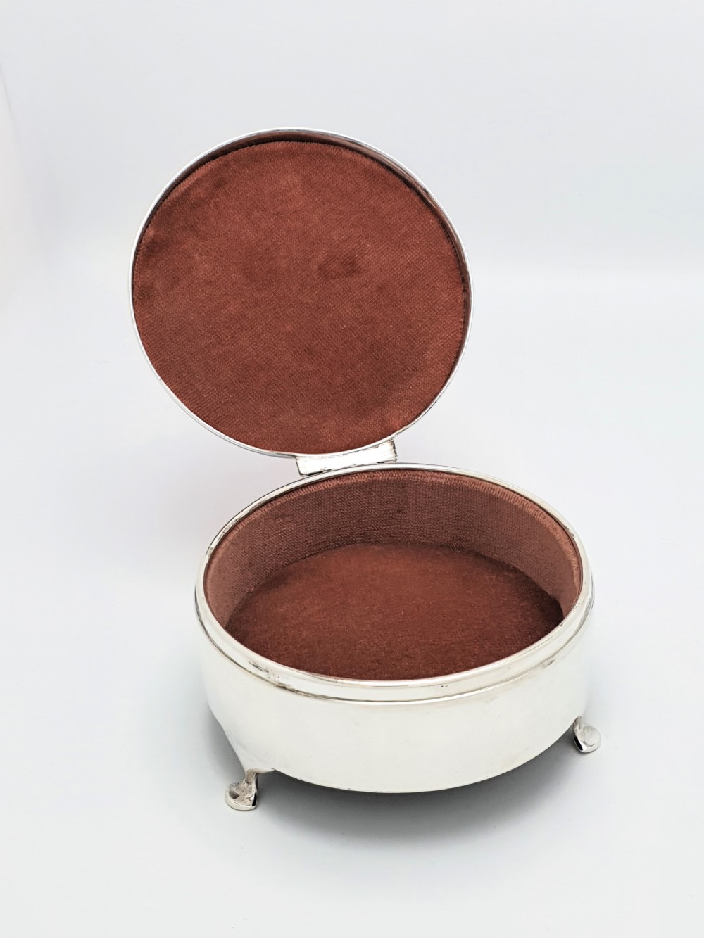 Beautiful Art Deco Silver and Pink Enamelled Jewellery Box - 1926 View IX