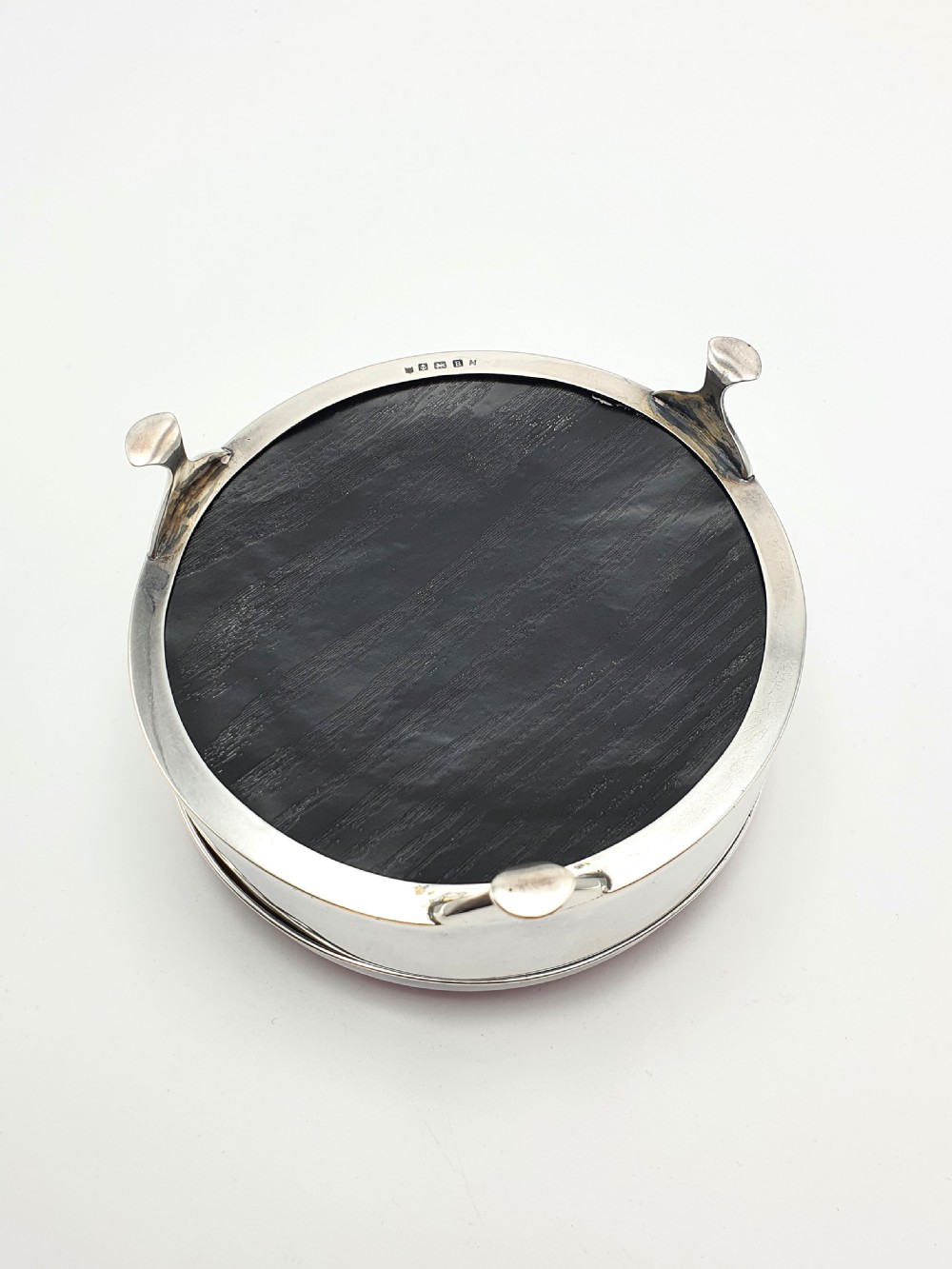 Beautiful Art Deco Silver and Pink Enamelled Jewellery Box - 1926 View XII