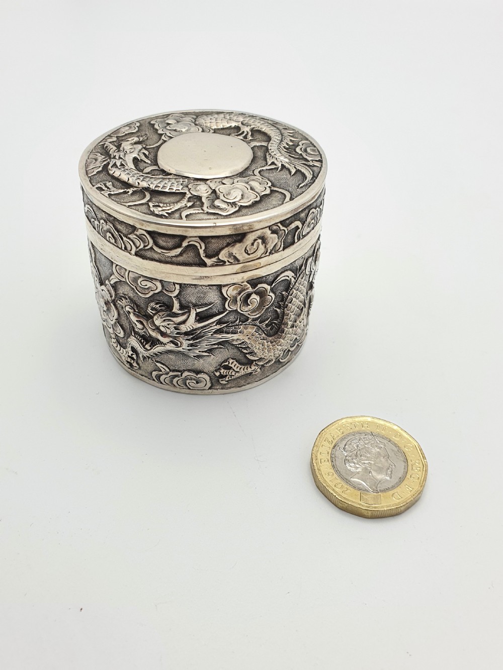 Fabulous Chinese Silver Box – circa 1900 View IV