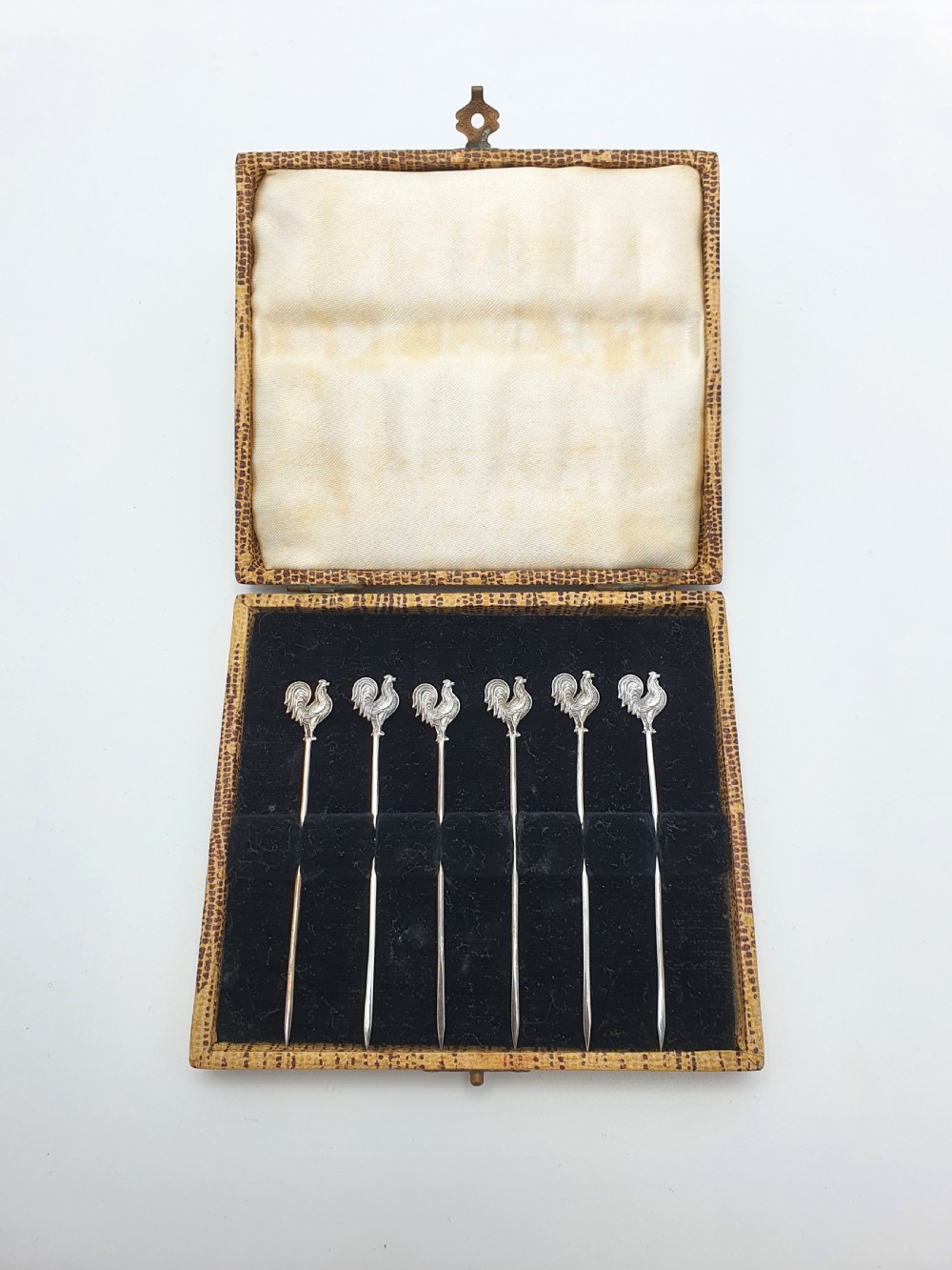 Beautiful Set of Silver Art Deco Cocktail Sticks – 1929