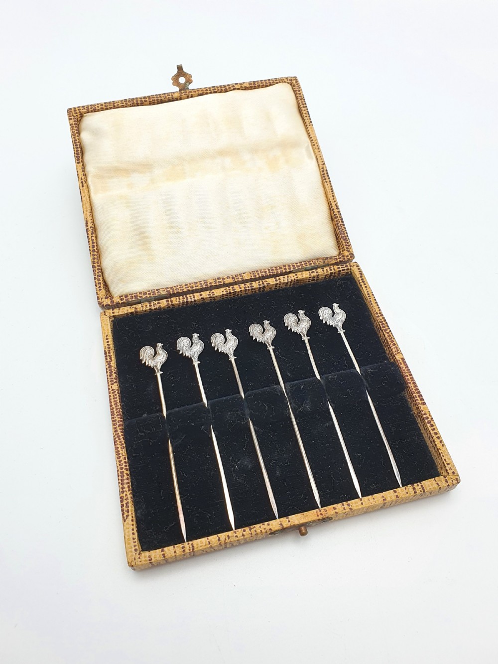 Beautiful Set of Silver Art Deco Cocktail Sticks – 1929 View V