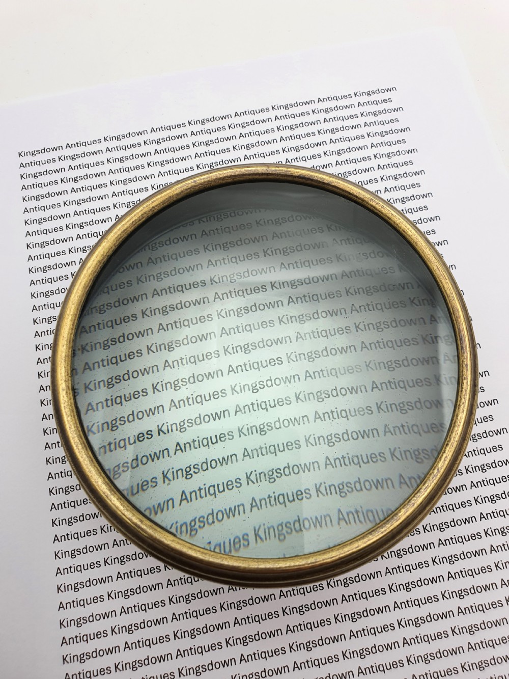 Large Brass Desk Magnifier - circa 1910 View II